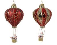 Ballon glas d7.5h14 cm a2 kerst - Decoris