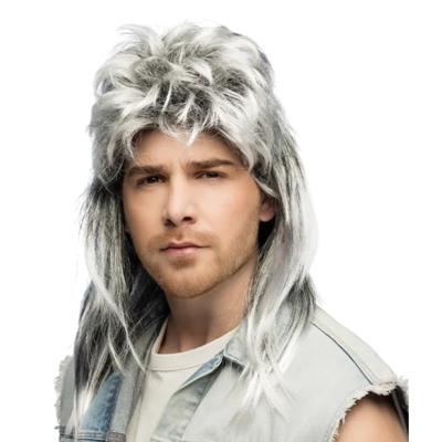 Heren pruik Davey - matje -grijs - verkleed pruiken - carnaval - foute party - 80s look Heren pruik Davey - matje -grijs - verkleed pruiken - carnaval - foute party - 80s look