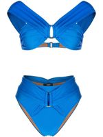 Noire Swimwear bikini à détails de boucles - Bleu