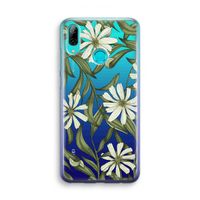 Wit bloemenpatroon: Huawei P Smart (2019) Transparant Hoesje