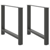 Salontafelpoten 2 st 90x(72-73) cm staal antraciet