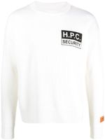 Heron Preston pull H.P.C. en maille intarsia - Blanc - thumbnail