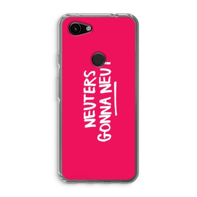 Neuters (roze): Google Pixel 3a Transparant Hoesje