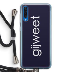 Gijweet: Samsung Galaxy A50 Transparant Hoesje met koord