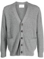 Ballantyne cardigan en maille nervurée à col v - Gris