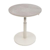 Padroni verstelbare bijzettafel sunny creme keramiek dia. 59 cm - Oosterik home
