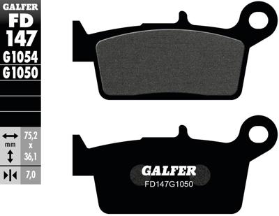 GALFER Brake pad fd147 g1050 organic