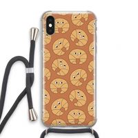 Croissant: iPhone X Transparant Hoesje met koord