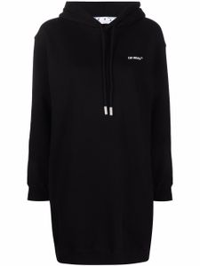 Off-White robe-sweat à rayures Diag - Noir