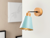 Wandlamp MANORIA 1 lamp lichtblauw
