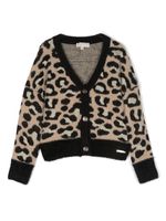 Michael Kors Kids cardigan en maille à motif léopard - Noir