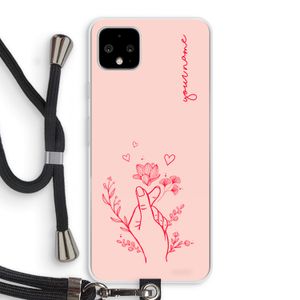Giving Flowers: Pixel 4 XL Transparant Hoesje met koord