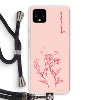 Giving Flowers: Pixel 4 XL Transparant Hoesje met koord