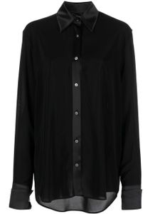 John Richmond chemise boutonnée à col pointu - Noir