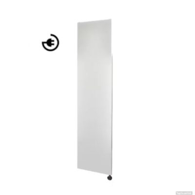 Radiator Sanicare Denso 180 x 40 cm. Mat Wit Thermostaat Zwart Linksonder Sanicare