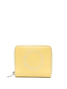 Stella McCartney portefeuille zippé à logo perforé - Jaune