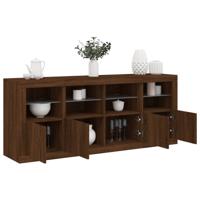 Dressoir met LED-verlichting 163x37x67 cm bruin eikenkleur