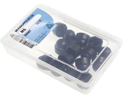 Del moerdoppen nylon m6 zwart - Deltafix