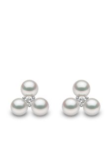 Yoko London puces d'oreilles Trend serties de diamants - Argent