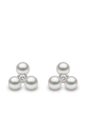 Yoko London puces d'oreilles Trend serties de diamants - Argent