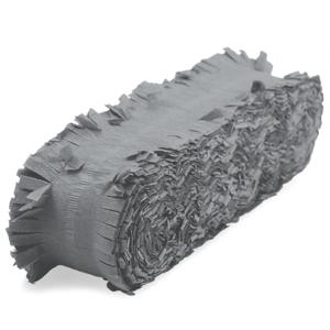 Folat Feest/verjaardag versiering - crepe slingers - zilver - 24 mtr - papier - feestartikelen