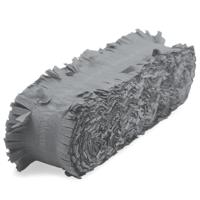 Folat Feest/verjaardag versiering - crepe slingers - zilver - 24 mtr - papier - feestartikelen