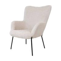 Artichok Rosemarie teddy fauteuil gebroken wit - thumbnail