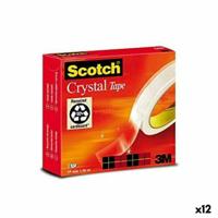 Plakband Scotch Crystal Transparant 19 mm x 66 m (12 Stuks)