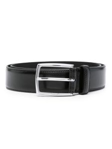 BOSS ceinture en cuir à logo gravé - Noir