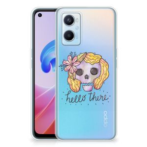 Silicone Back Case OPPO A96 | OPPO A76 Boho Skull