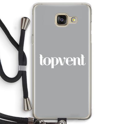 Topvent Grijs Wit: Samsung Galaxy A5 (2016) Transparant Hoesje met koord