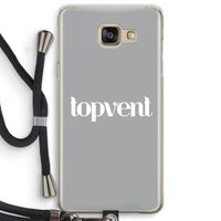 Topvent Grijs Wit: Samsung Galaxy A5 (2016) Transparant Hoesje met koord