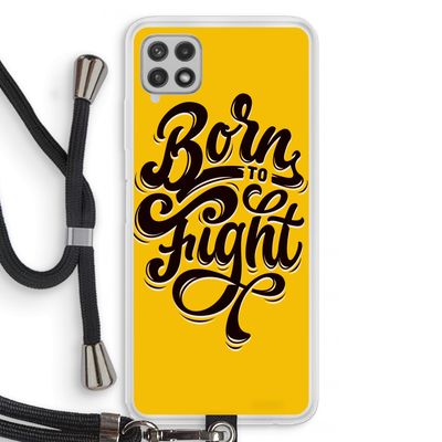 Born to Fight: Samsung Galaxy A22 4G Transparant Hoesje met koord