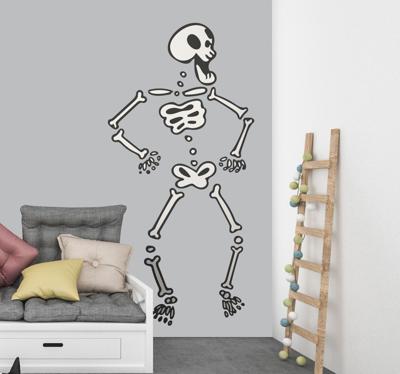 Sticker dansend skelet