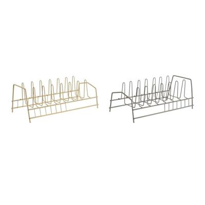 Afdruiprek voor Keukengootsteen Home ESPRIT Beige Grijs 35 x 18 x 10 cm (2 Stuks)