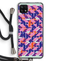 Skew Blush 3: Samsung Galaxy A22 5G Transparant Hoesje met koord