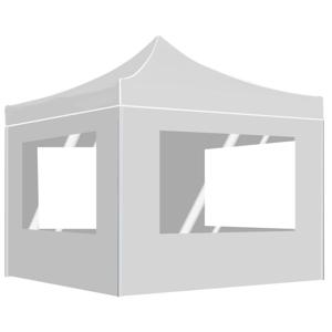 Partytent inklapbaar met wanden 3x3 m aluminium wit