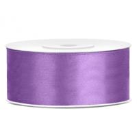 Satijn sierlint - lila paars - Cadeau lint - 2,5 cm x 25m