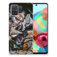 Samsung Galaxy A71 | Siliconen hoesje | met foto Badges