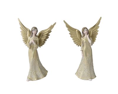 Engel poly l15b10h30 cm crme/goud a2 kerst Decoris - Decoris Engel poly l15b10h30 cm crme/goud a2 kerst Decoris - Decoris