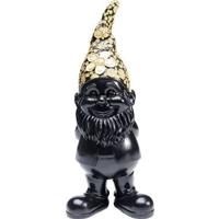 KARE Design Deco Figurine Gnome Standing Black Gold 30cm decoratief beeld & figuur Zwart, Goud Polyresin (hars) - thumbnail