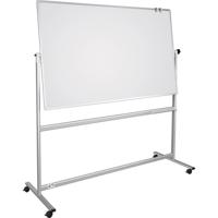 Dahle Whiteboard BASIC (b x h) 190 cm x 165 cm Wit Gelakt Draaibaar, Aan beide zijden te gebruiken, Incl. opbergbakje, Incl. wielen