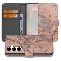 Samsung Galaxy S25 FE | Bookcase | Hoes Marmer Oranje Met Pasjes