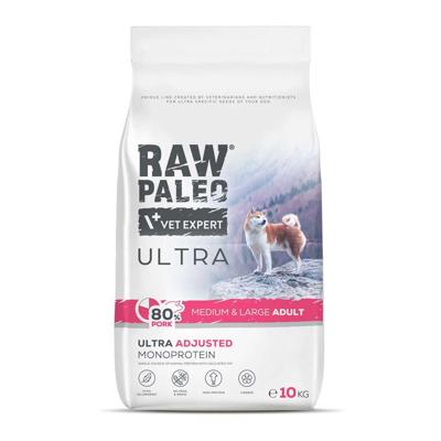RAW PALEO Ultra Pork Medium & Large Adult - droog hondenvoer - 10kg