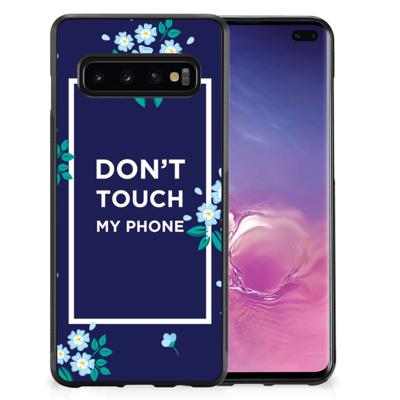 Samsung Galaxy S10+ | TPU Hoesje | Flowers Blue DTMP