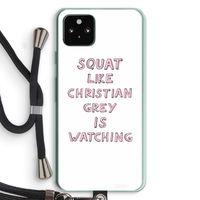 Christian Grey: Pixel 5a 5G Transparant Hoesje met koord