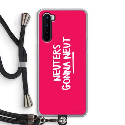 Neuters (roze): OnePlus Nord Transparant Hoesje met koord