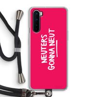 Neuters (roze): OnePlus Nord Transparant Hoesje met koord