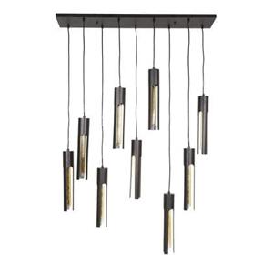 Giga Meubel - Hanglamp Zwart Metaal - 9-Lichts - 100x18x150cm