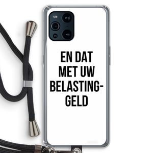 Belastinggeld: Oppo Find X3 Transparant Hoesje met koord